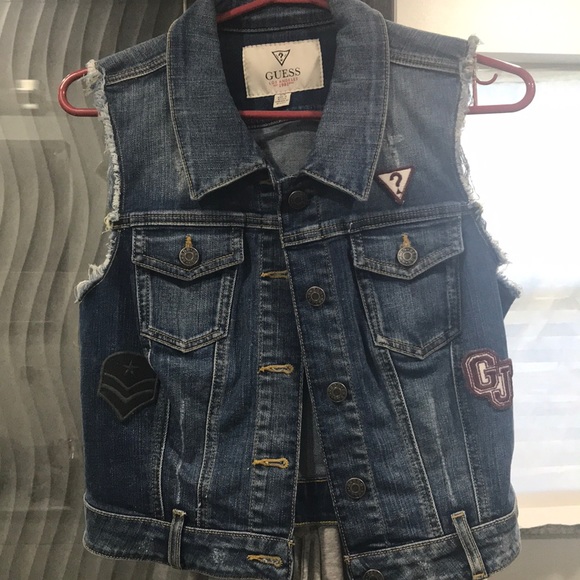 guess jeans vest